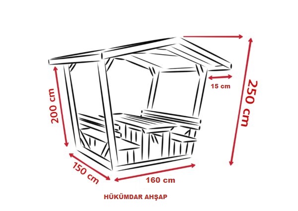 Hükümdar Ahşap 6 kişilik Kamelya