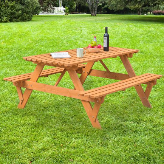 Hükümdar Ahşap slim 6Kişilik Piknik Masası
